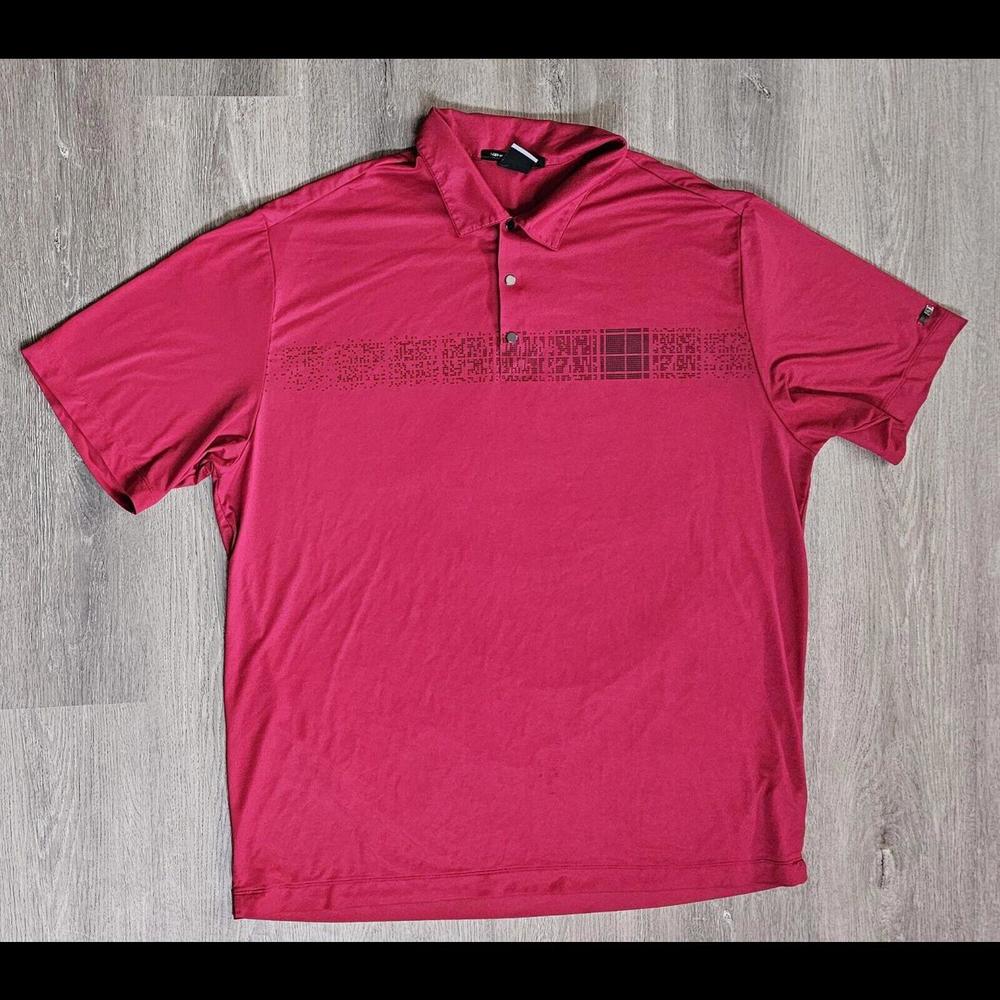 Nike Tiger Woods Collection DriFit Golf Polo Shirt Men's XL SS "Sunday Red"
